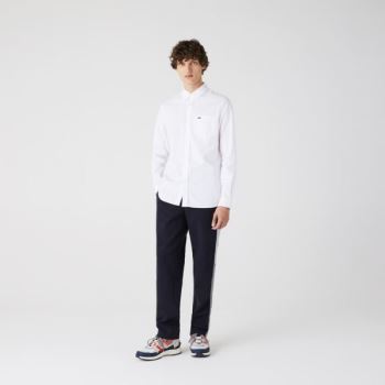 Lacoste Regular Fit Cotton Oxford Shirt Pánské - Šortky Bílé | CZ-i7E7Wl